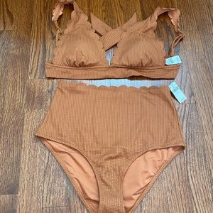 Aerie Waffle Scalloped Bikini